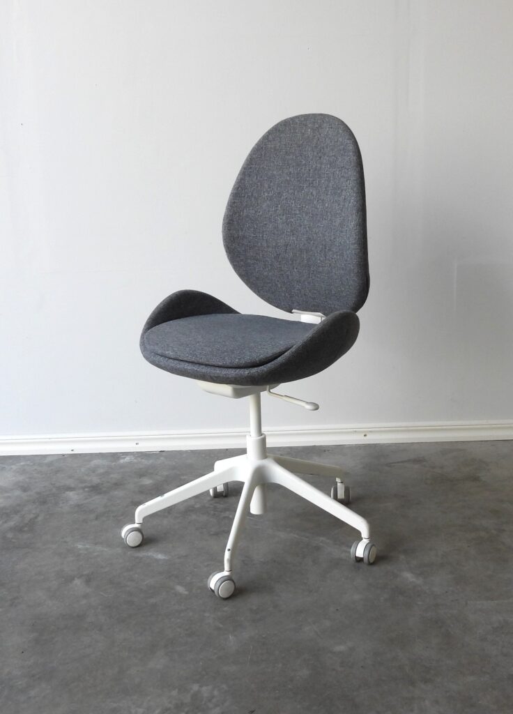Kontorsstol Ikea Hattefjäll Grå Utan Armstöd