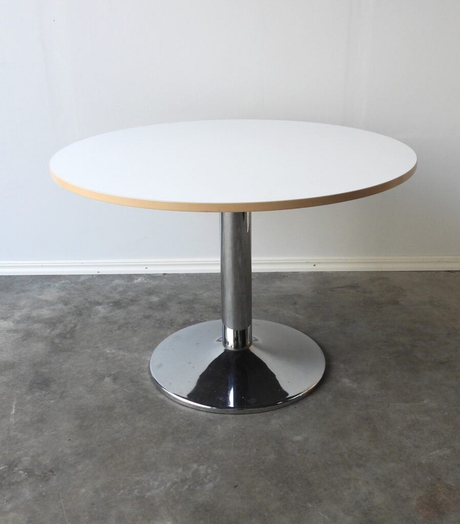 Runt Bord Kinnarps Vitt/Krom 110Cm