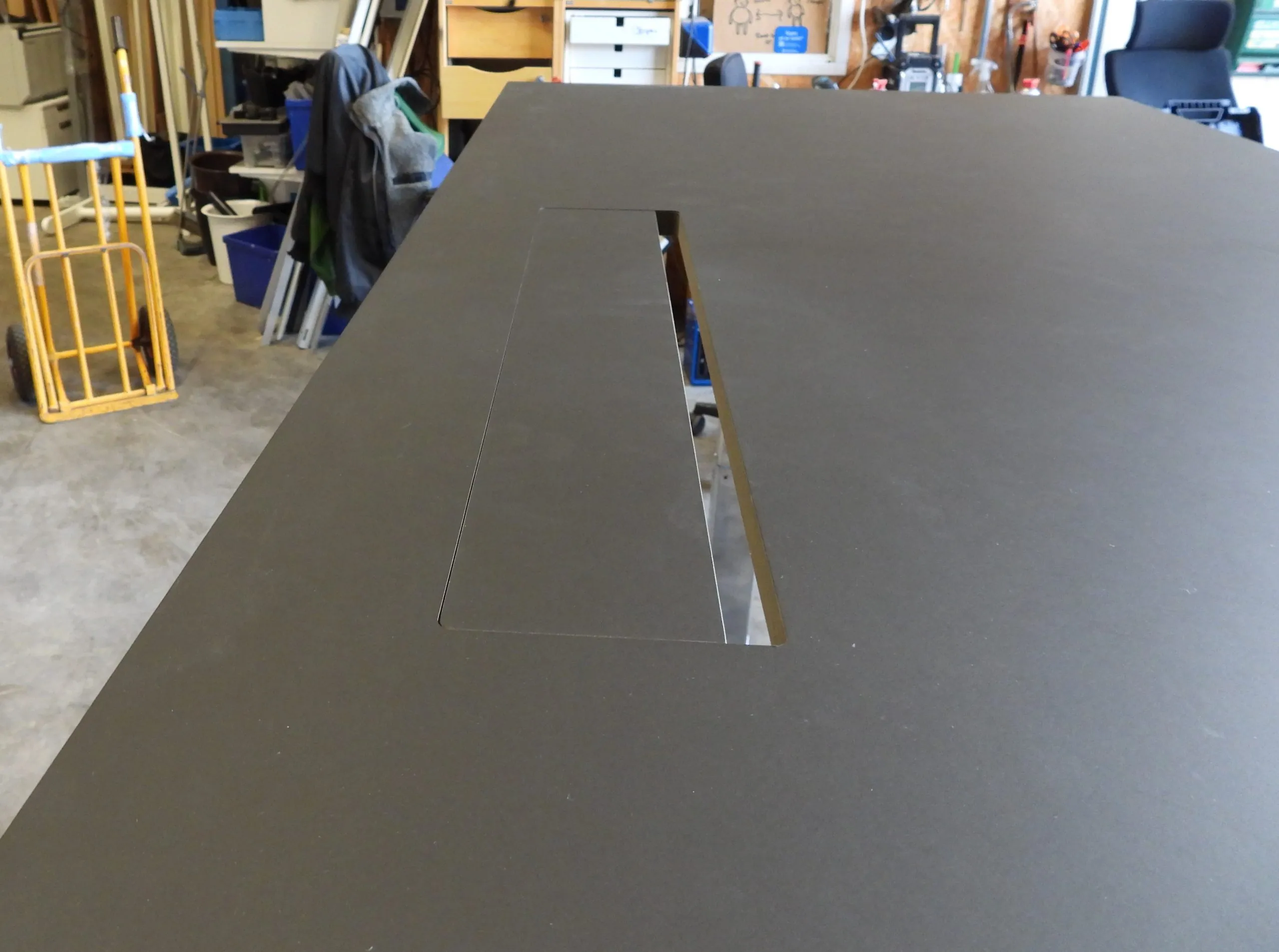 Skrivbord Horreds 220x90 Cm Svart/Krom