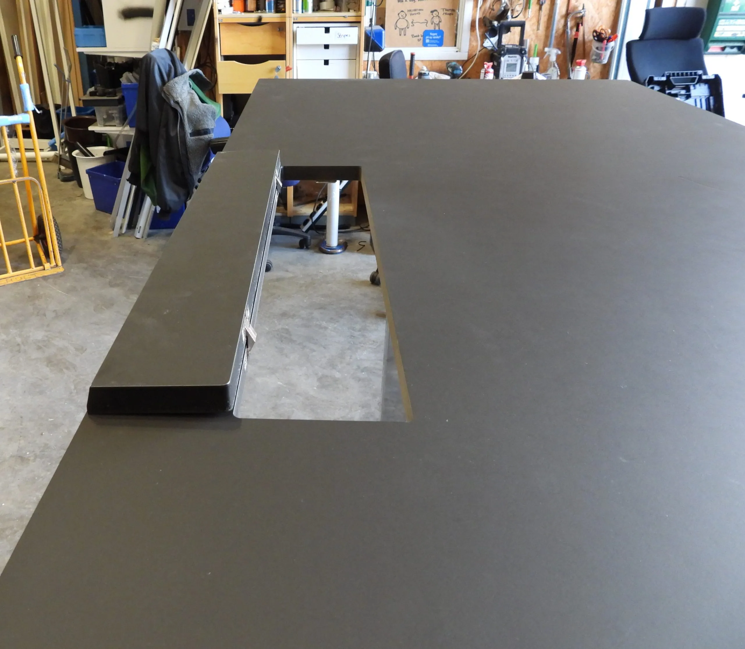 Skrivbord Horreds 220x90 Cm Svart/Krom