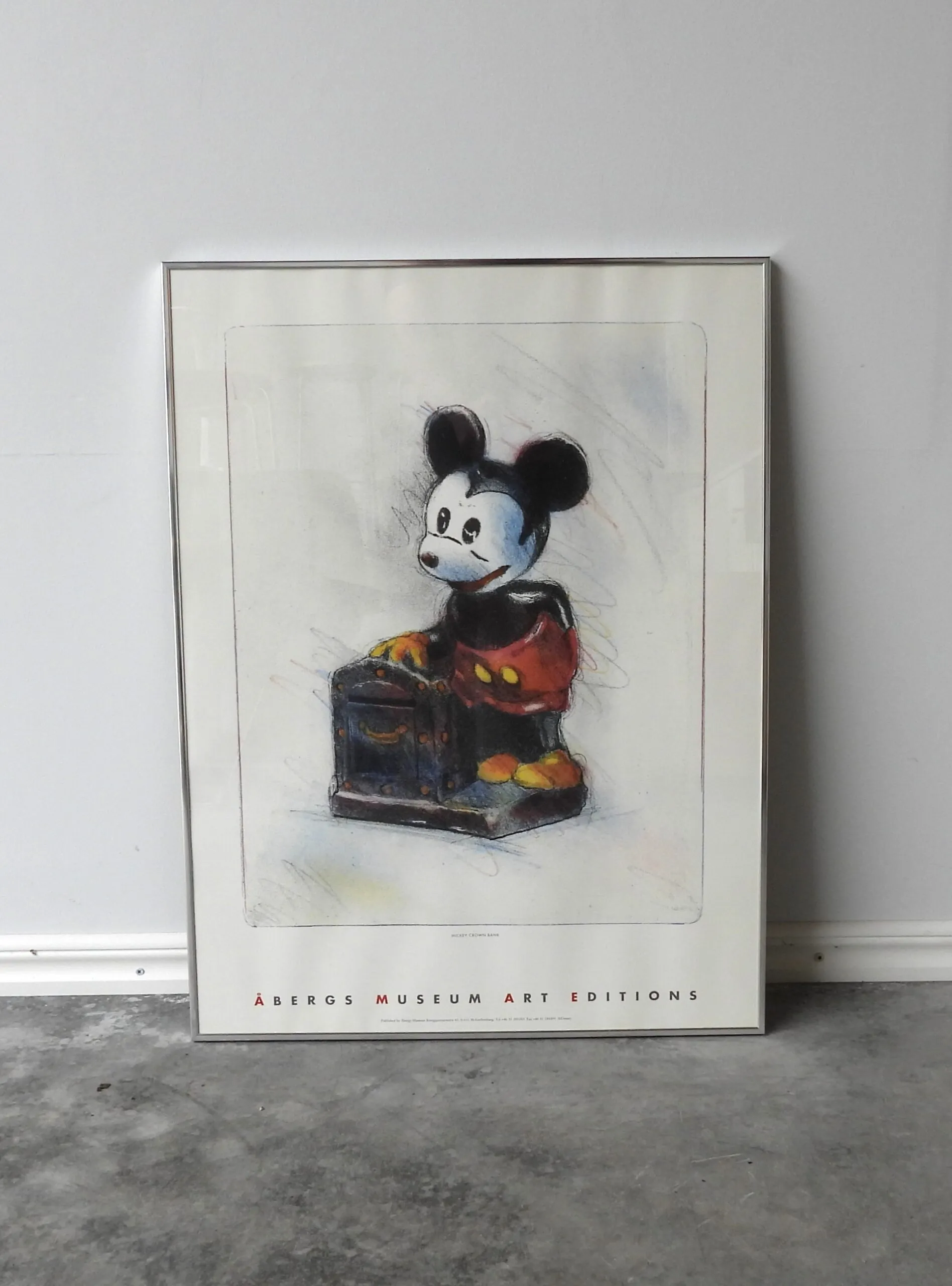 Tavla Lasse Åberg "Mickey Crown Bank"