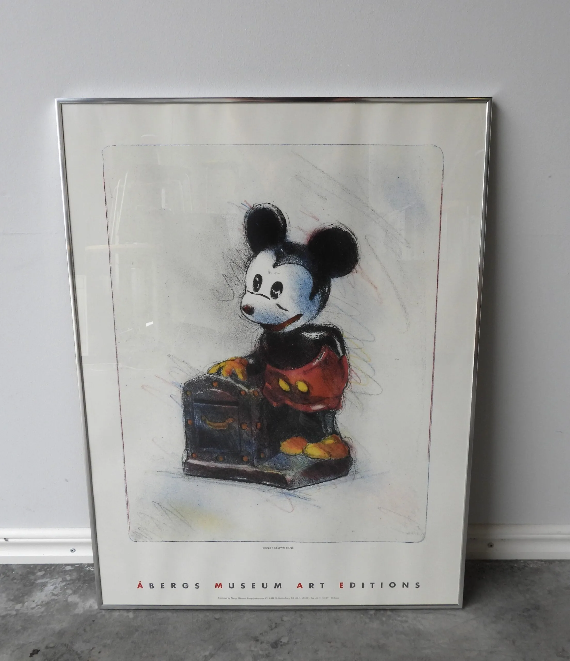 Tavla Lasse Åberg "Mickey Crown Bank"