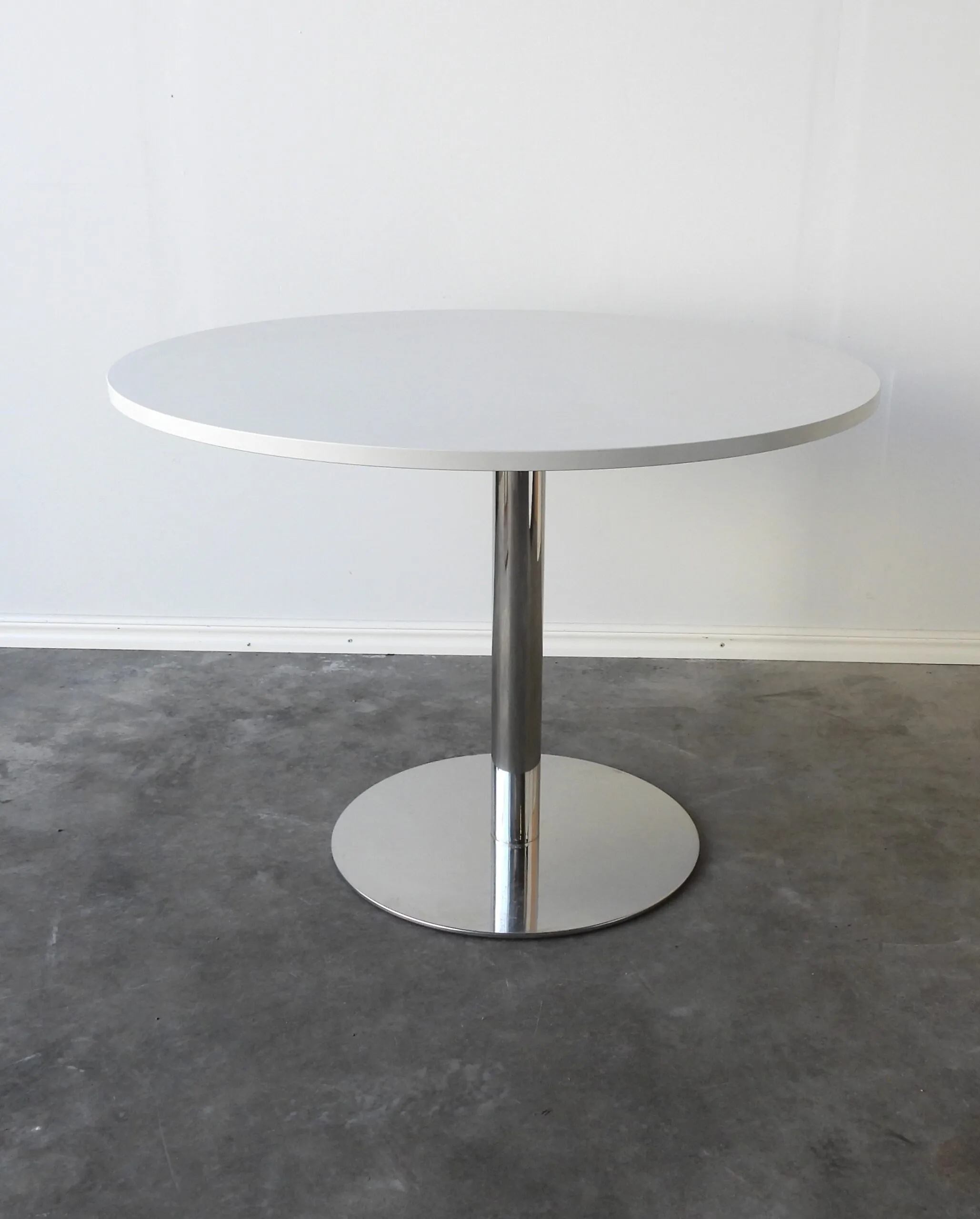 Runt Bord Martela Vitt/Krom 105Cm
