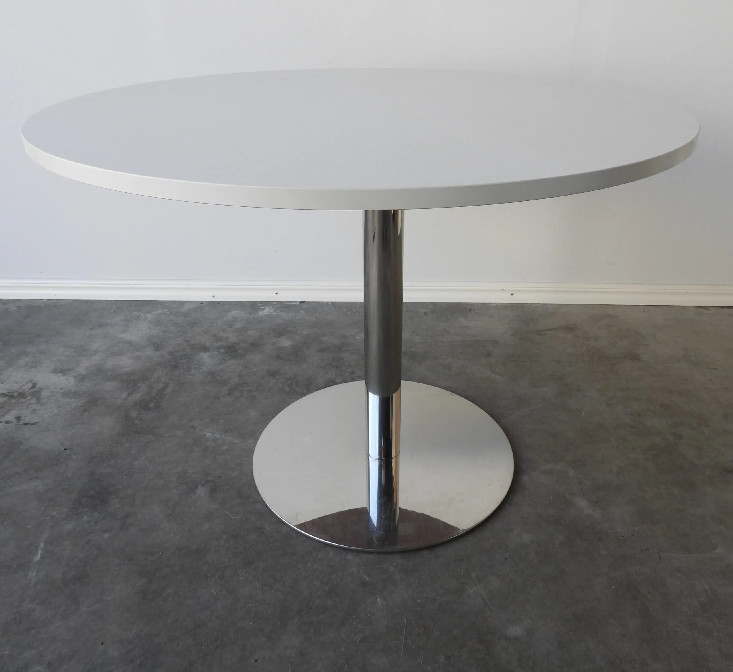 Runt Bord Martela Vitt/Krom 105Cm