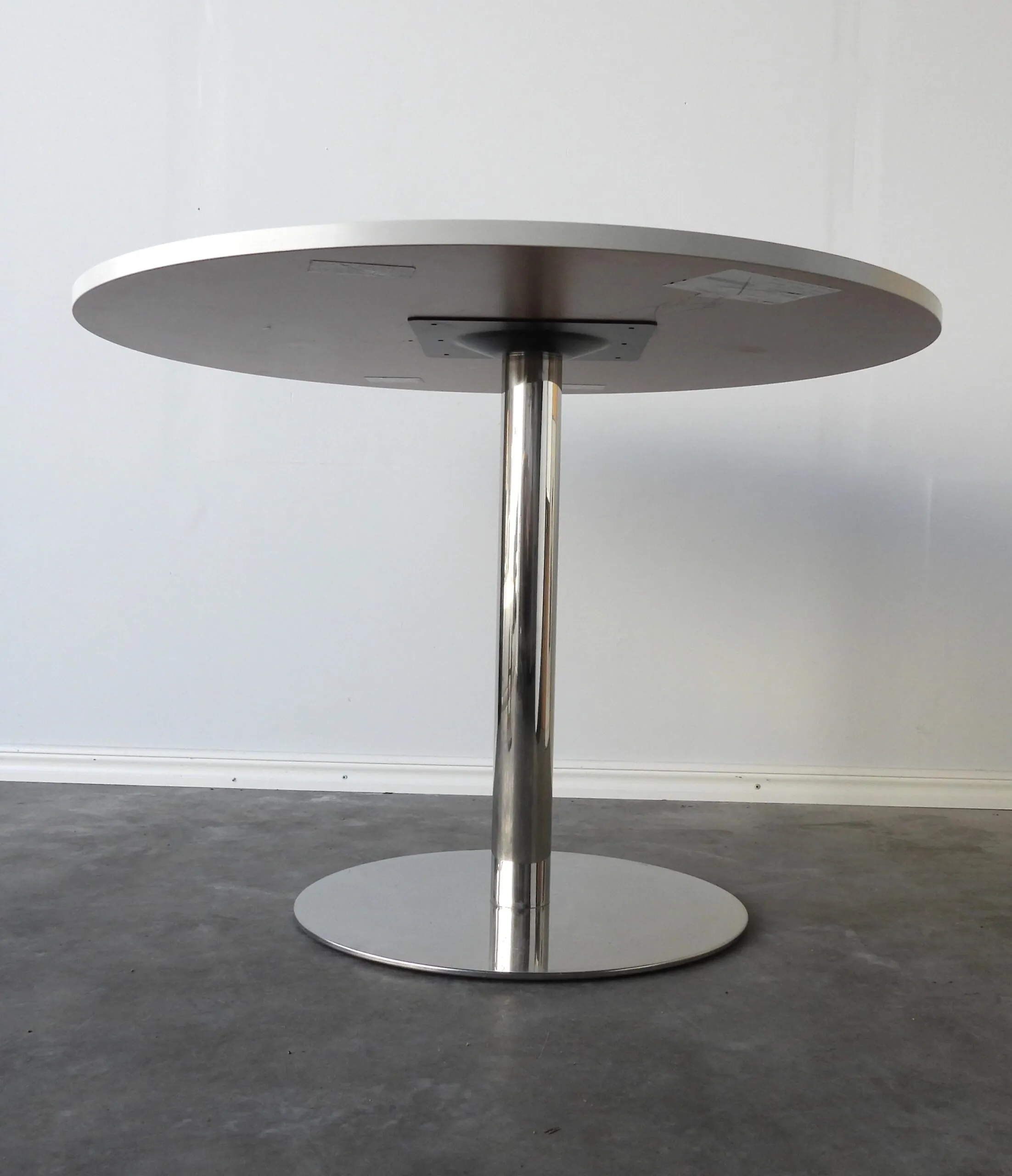 Runt Bord Martela Vitt/Krom 105Cm