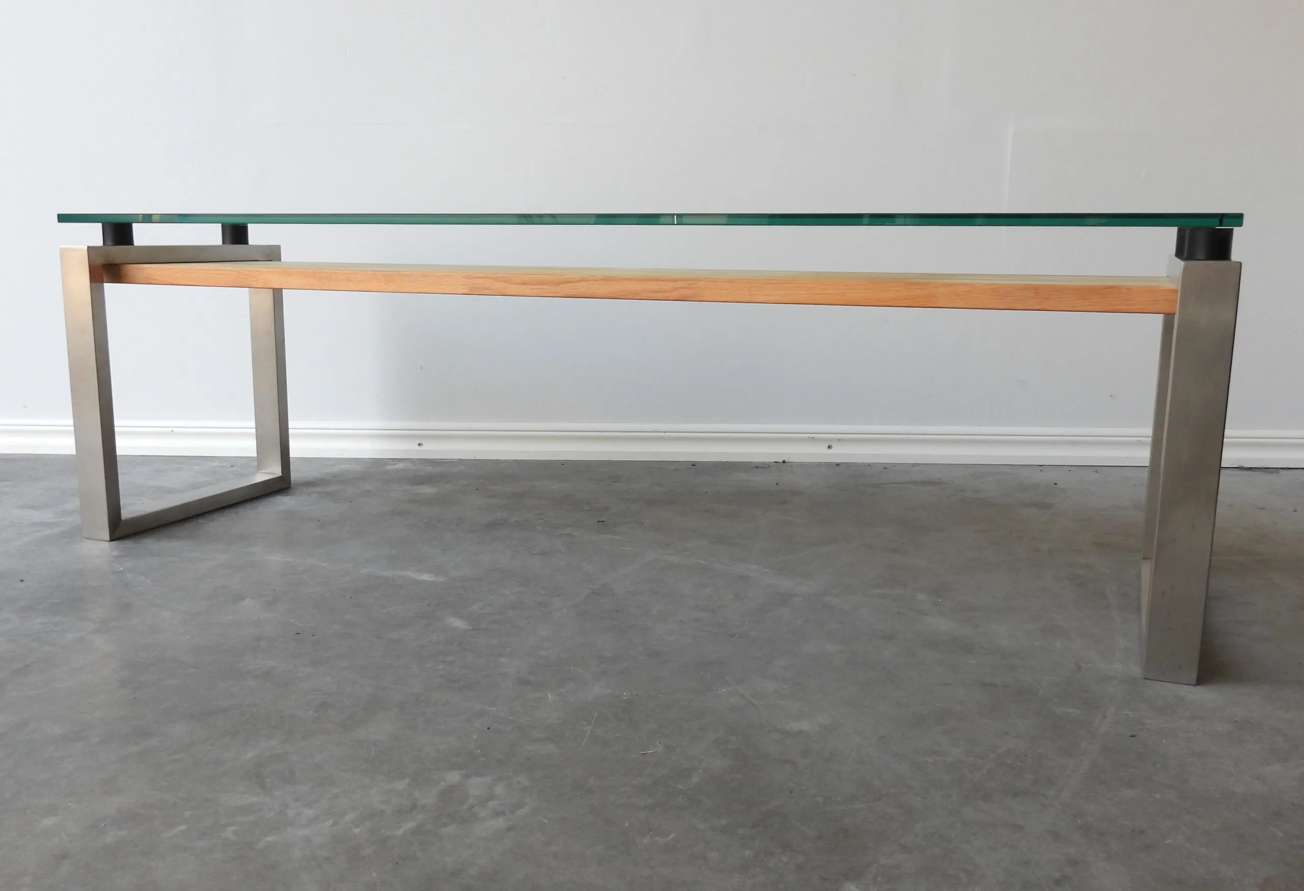 Soffbord Glas Ek 140x40Cm