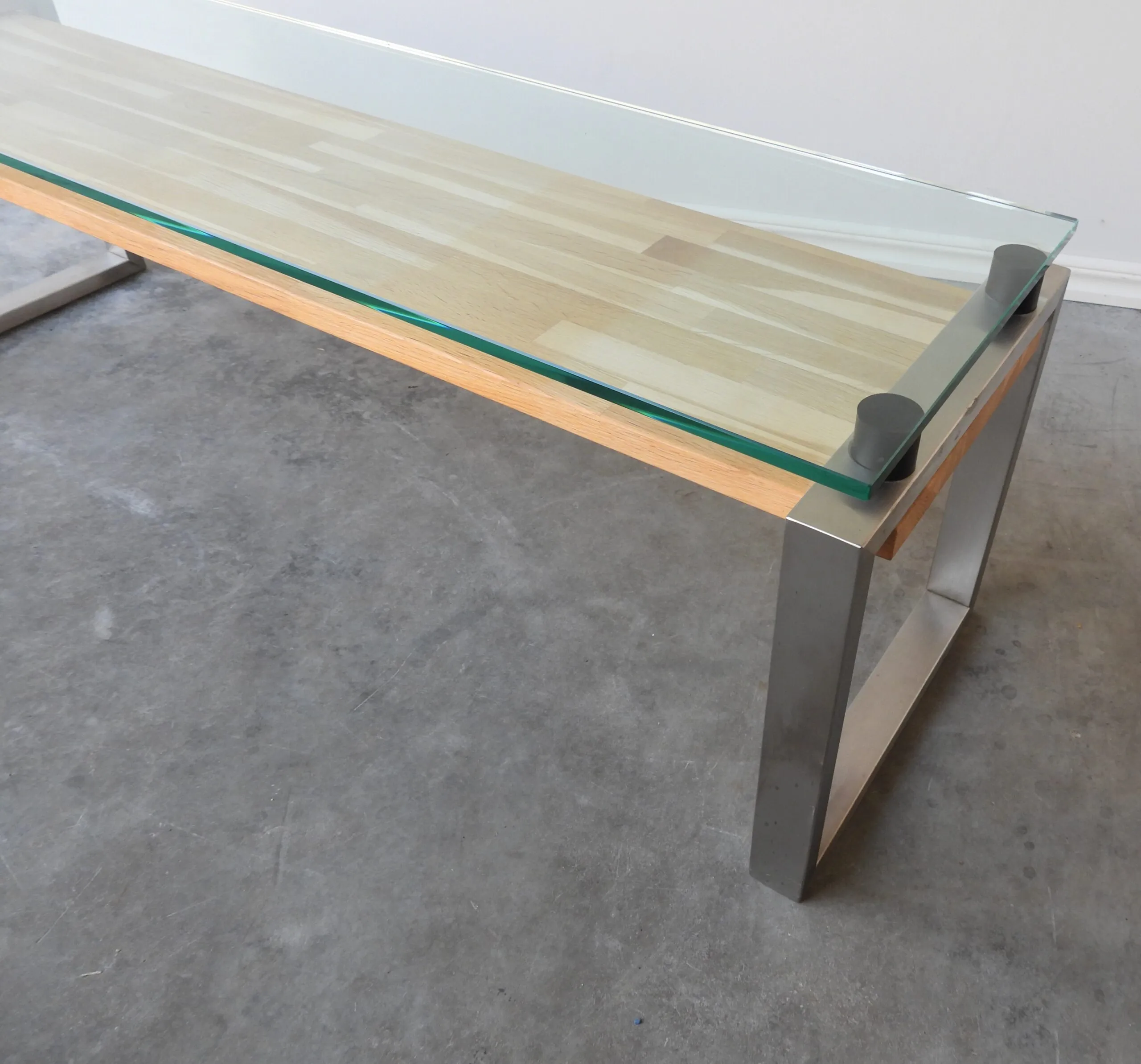 Soffbord Glas Ek 140x40Cm
