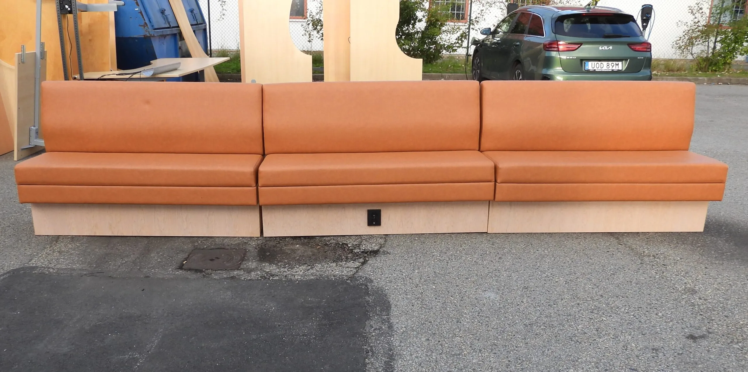 Soffa Vilax 430 Cm Brunt Läder