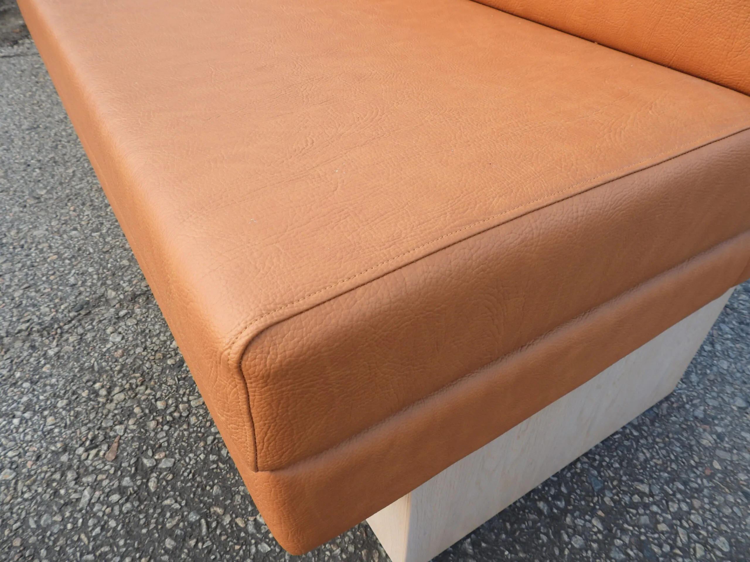 Soffa Vilax 430 Cm Brunt Läder