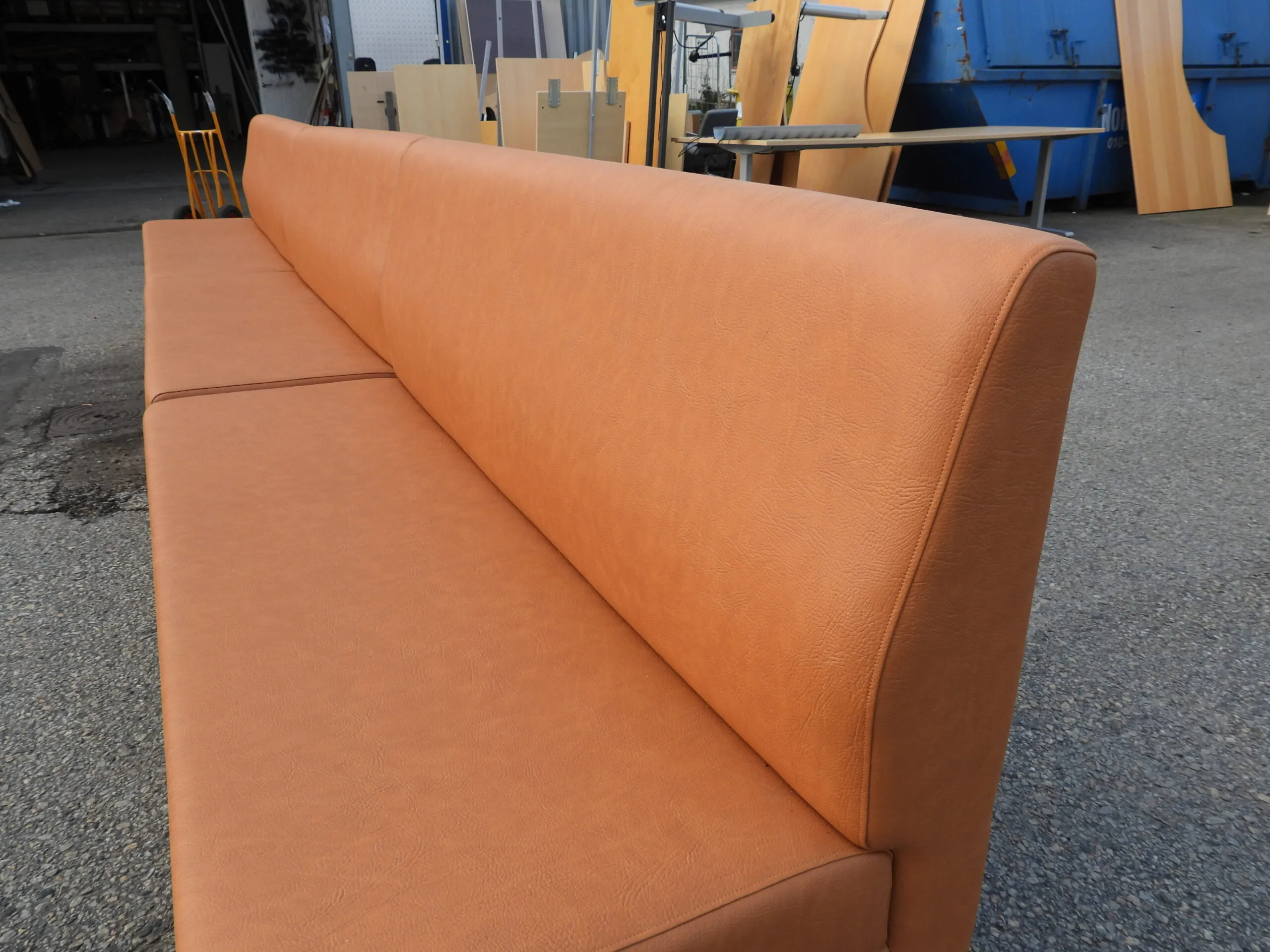 Soffa Vilax 430 Cm Brunt Läder