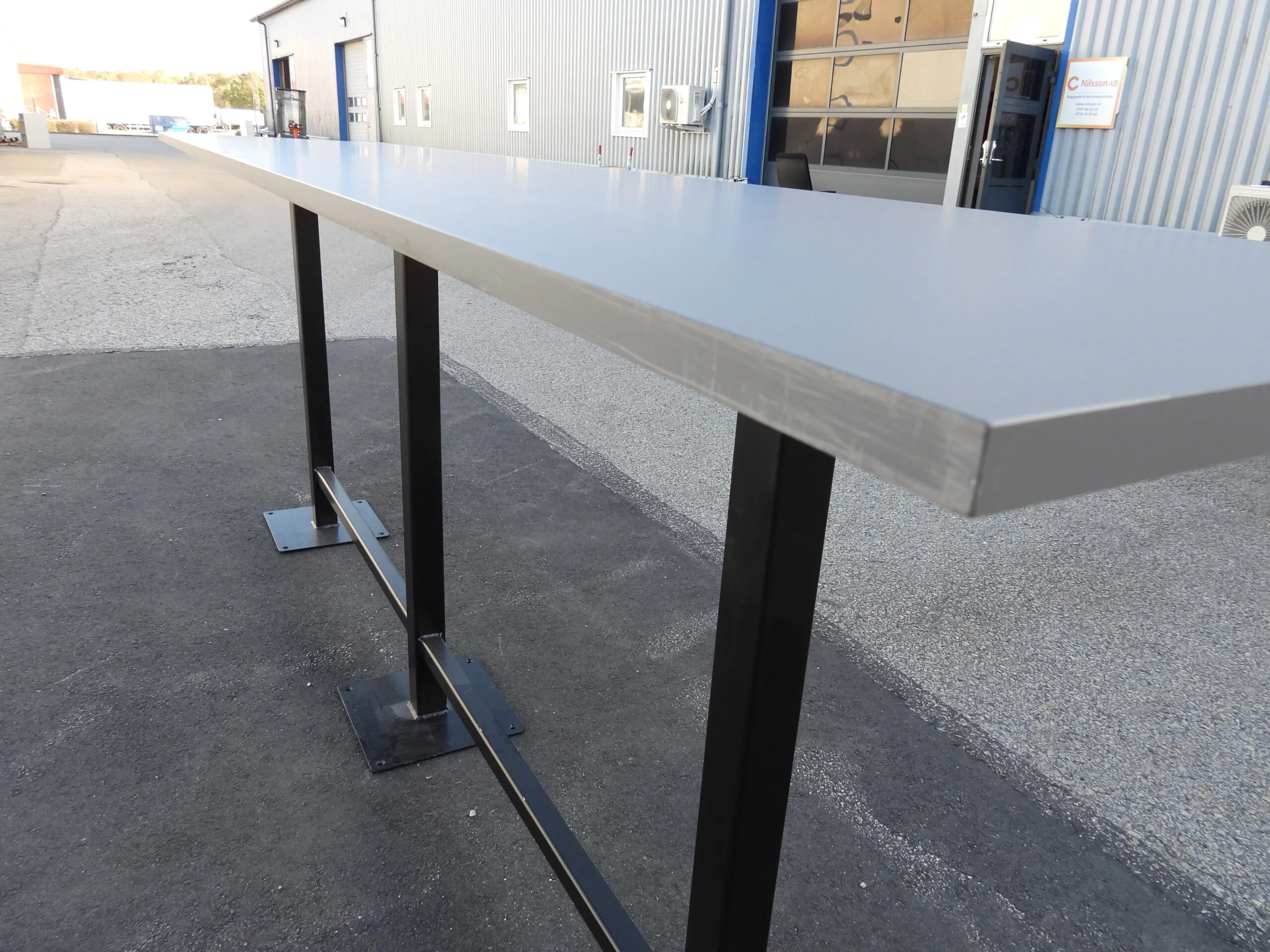 Barbord Grått/Svart 280x60Cm
